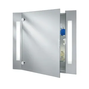 6560 Bathroom Mirror with Cabinet & Shaver Socket