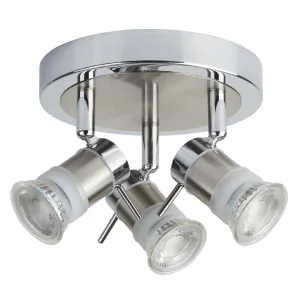 7443CC-LED Aries Satin Silver 3 Light Spotlight