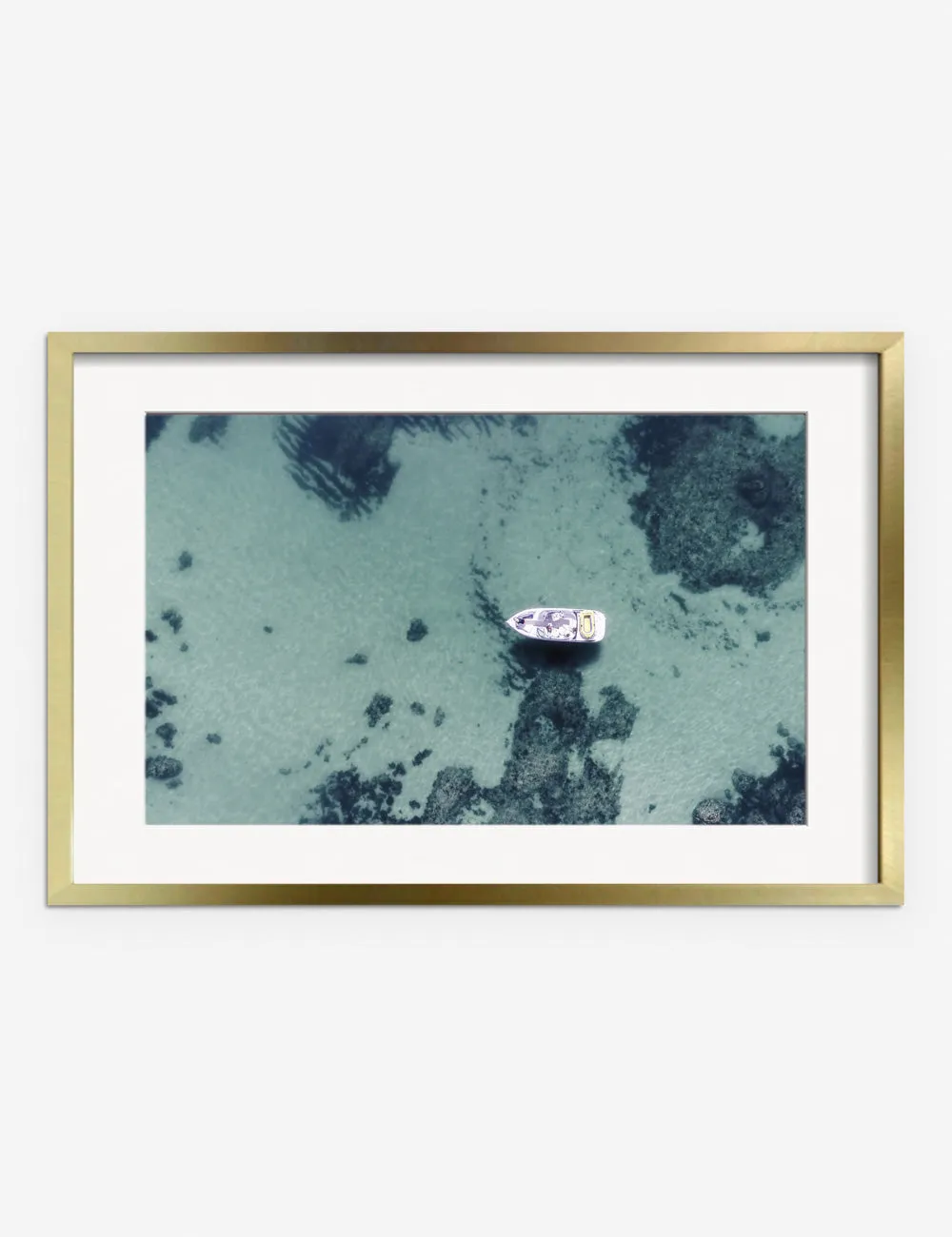 Aerial Ocean Bliss Photography Print by Ingrid Beddoes Lulu and Georgia