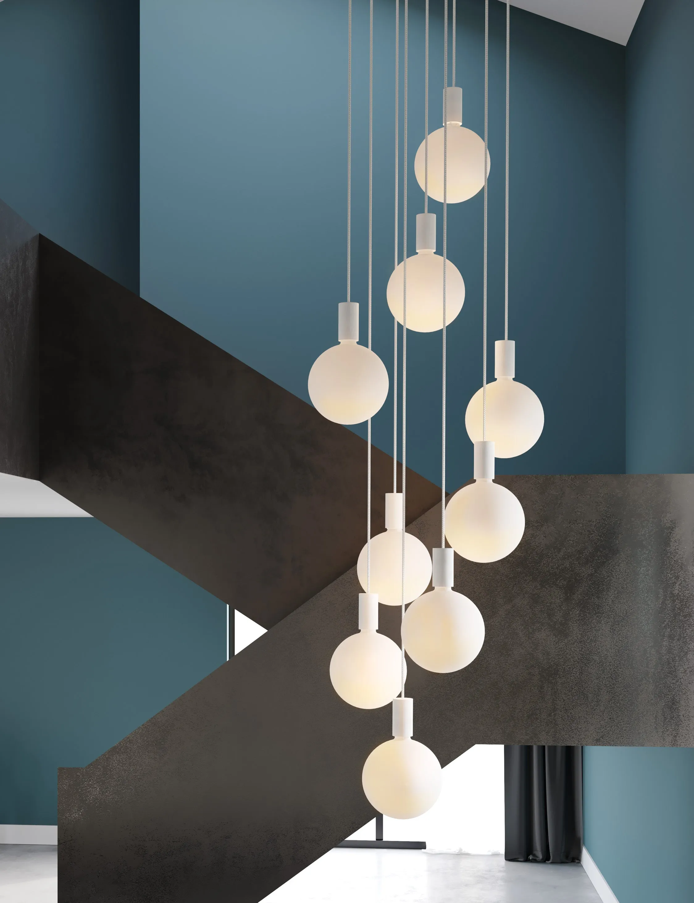 Alumina 9-Light Pendant Light by Tala Lulu and Georgia
