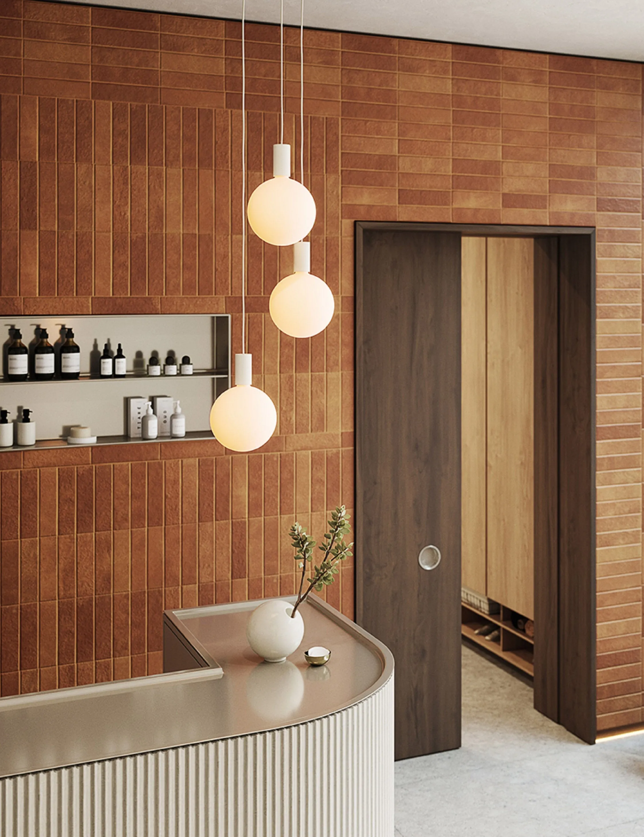 Alumina Triple Pendant Light by Tala Lulu and Georgia