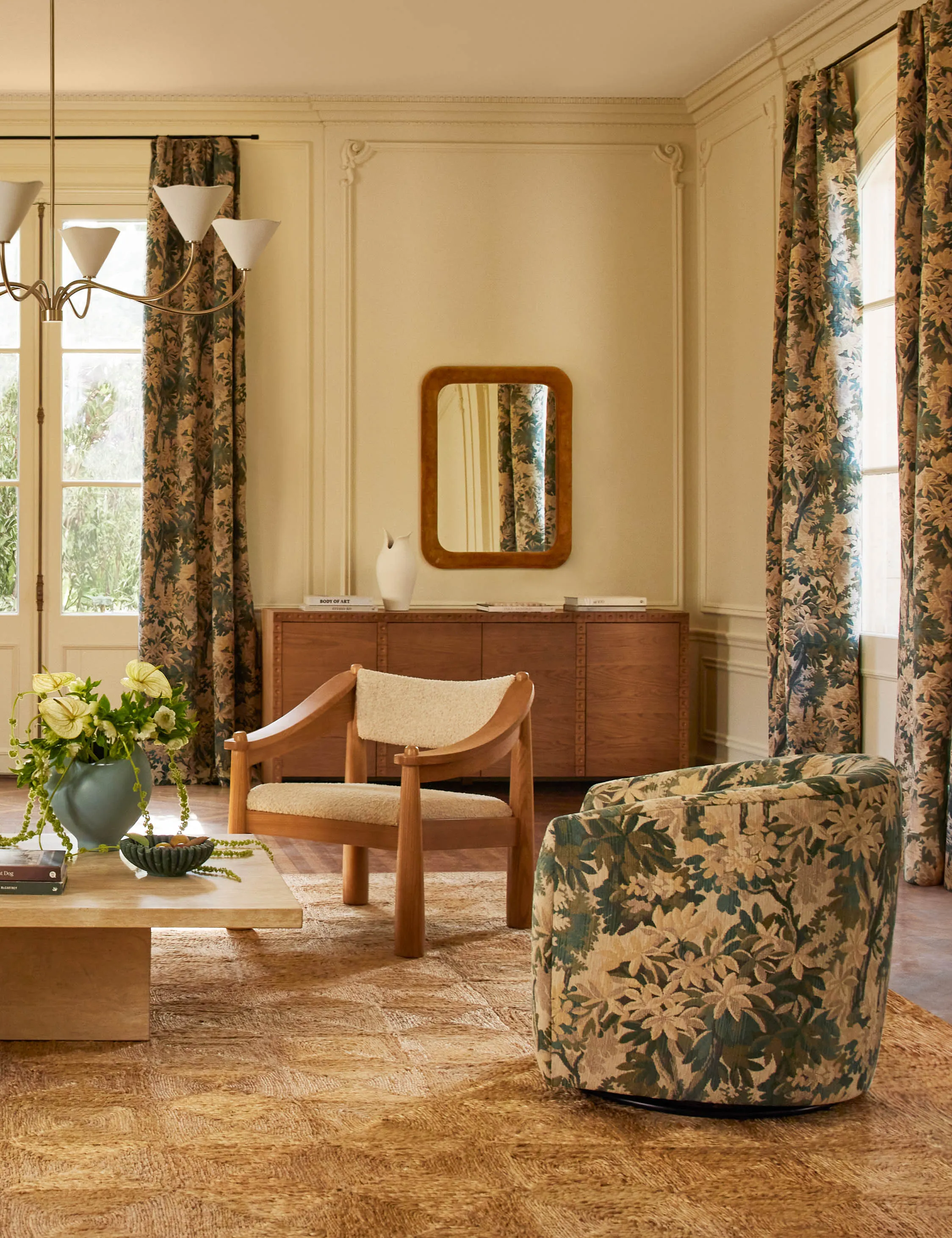 Annalee Upholstered Mantel Mirror Lulu and Georgia
