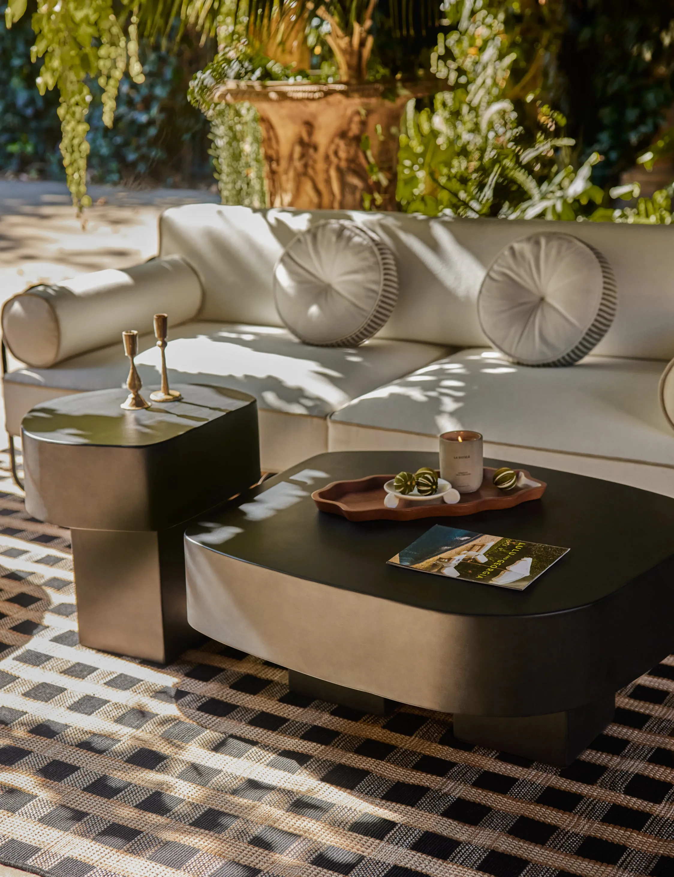 Armas Indoor / Outdoor Round Coffee Table by Sarah Sherman Samuel Lulu and Georgia