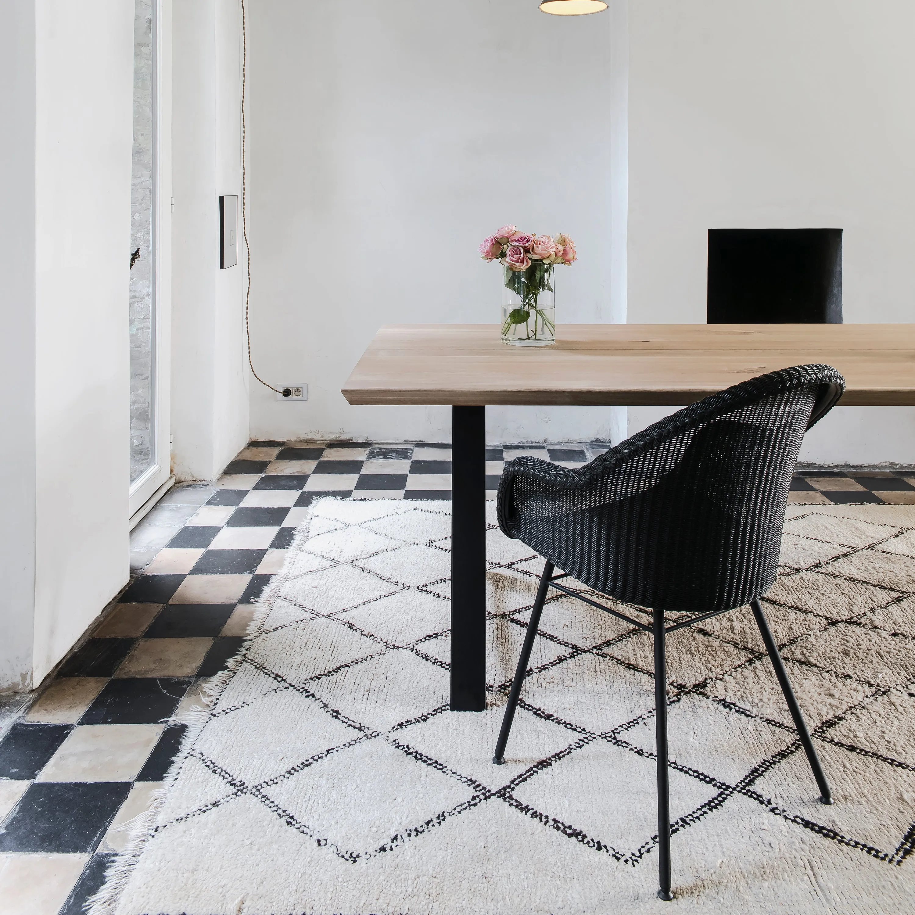 Avril Highback Dining Chair with Steel Base