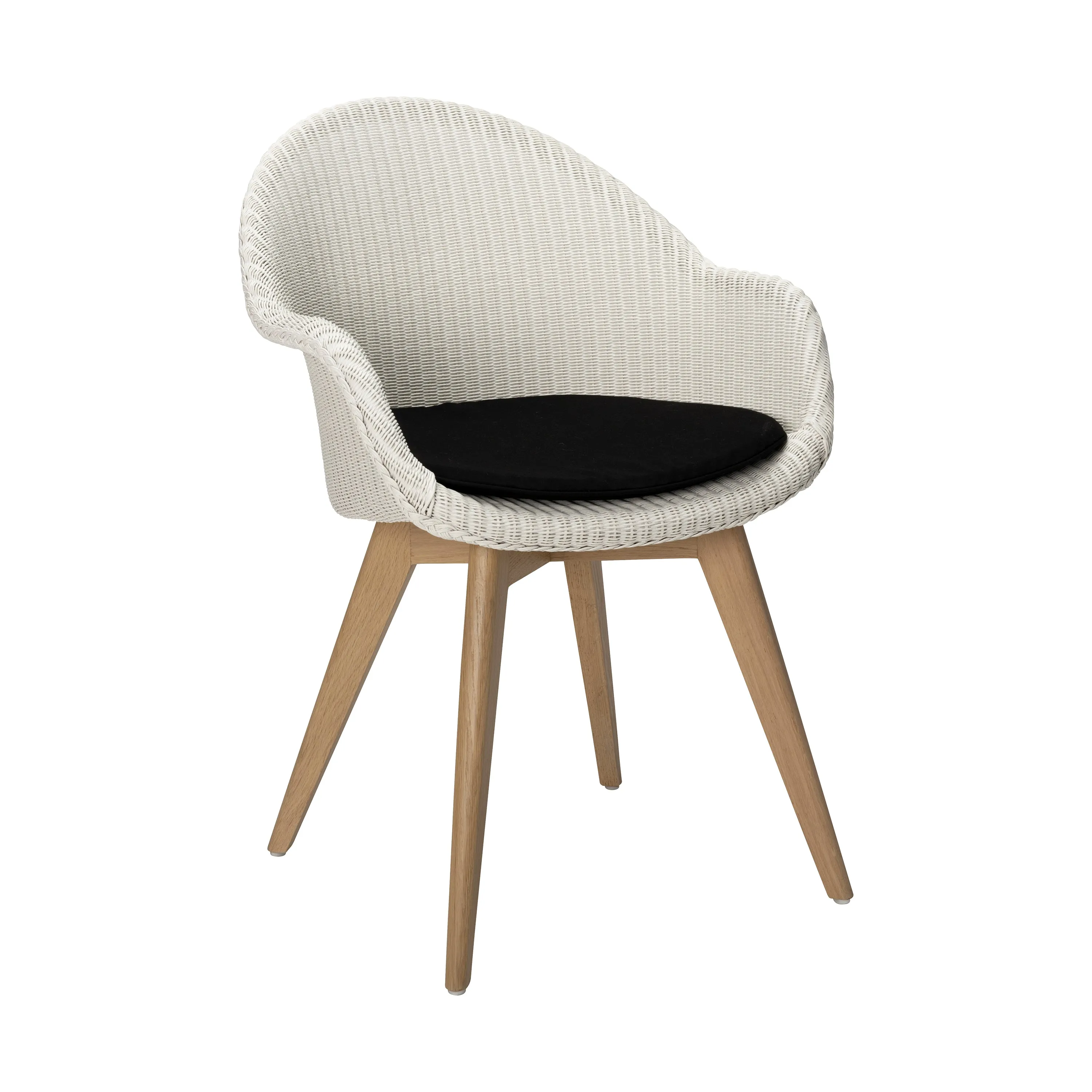 Avril Highback Dining Chair with Wood Base