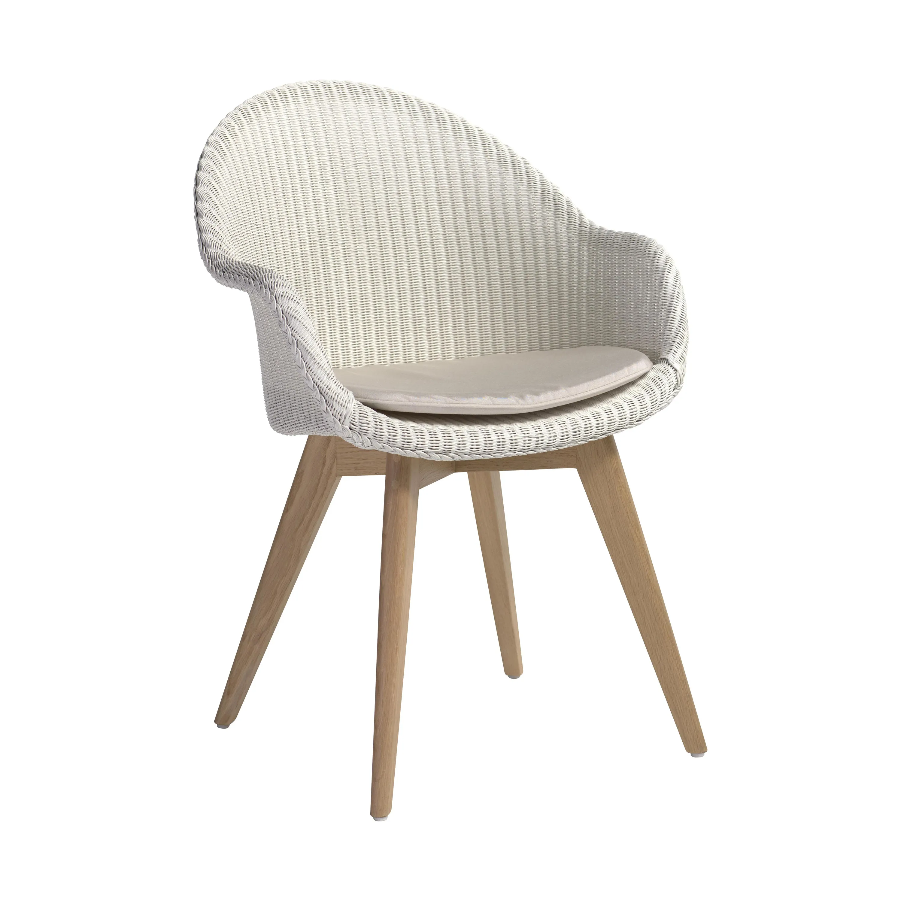 Avril Highback Dining Chair with Wood Base