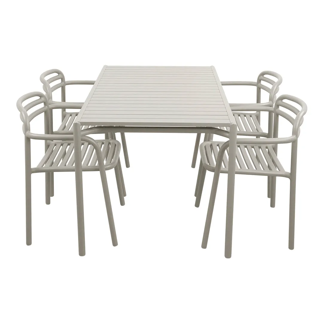 Bliss Rectangular Dining Table Set w/ Armchairs