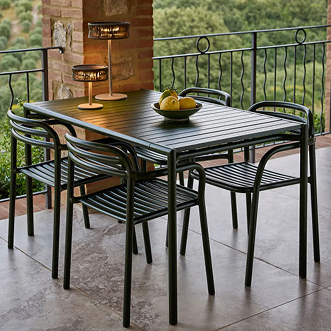 Bliss Rectangular Dining Table Set w/ Armchairs