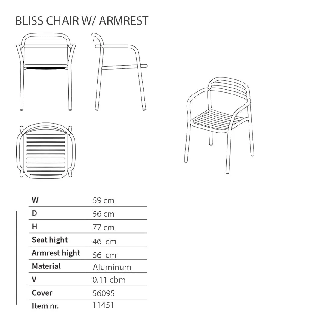 Bliss Rectangular Dining Table Set w/ Armchairs