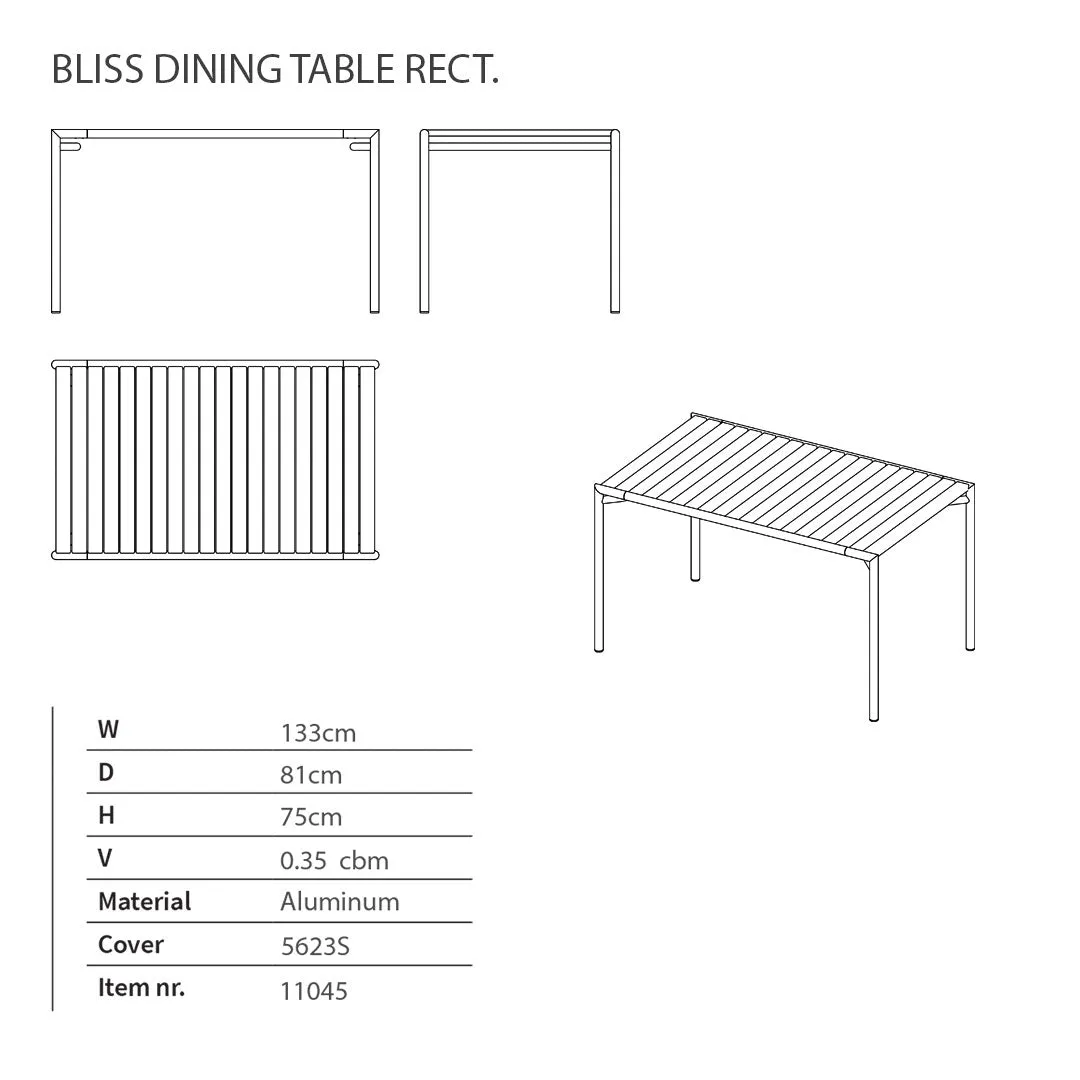 Bliss Rectangular Dining Table Set w/ Side Chairs