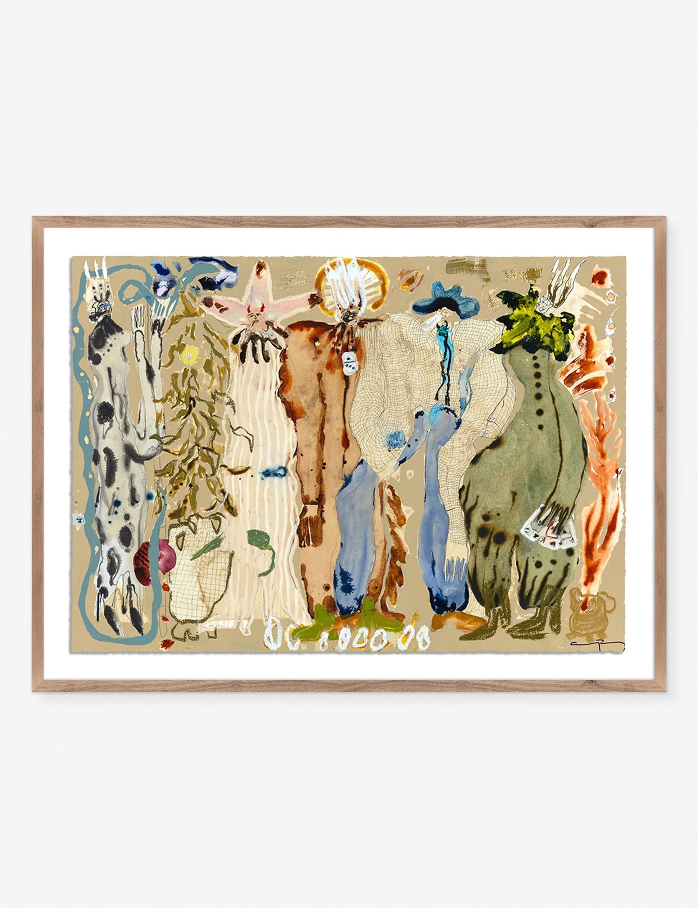Blue Eyed Snake Woman Wall Art by Caroline Pinney Lulu and Georgia