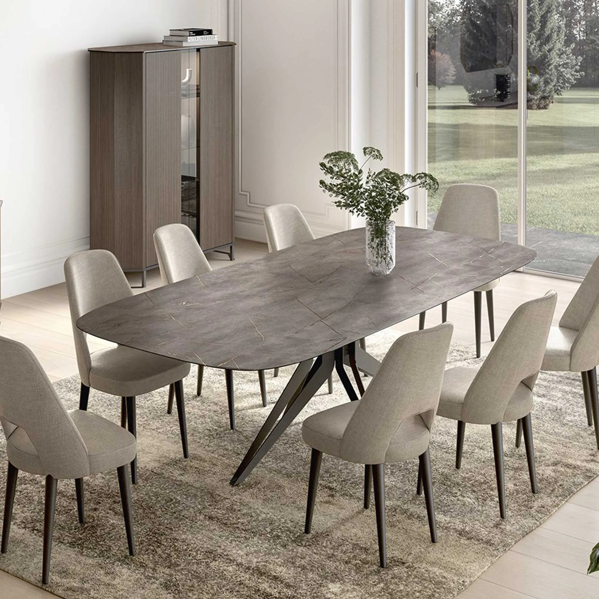 Bologna - Dining Table With Faux Marble Top