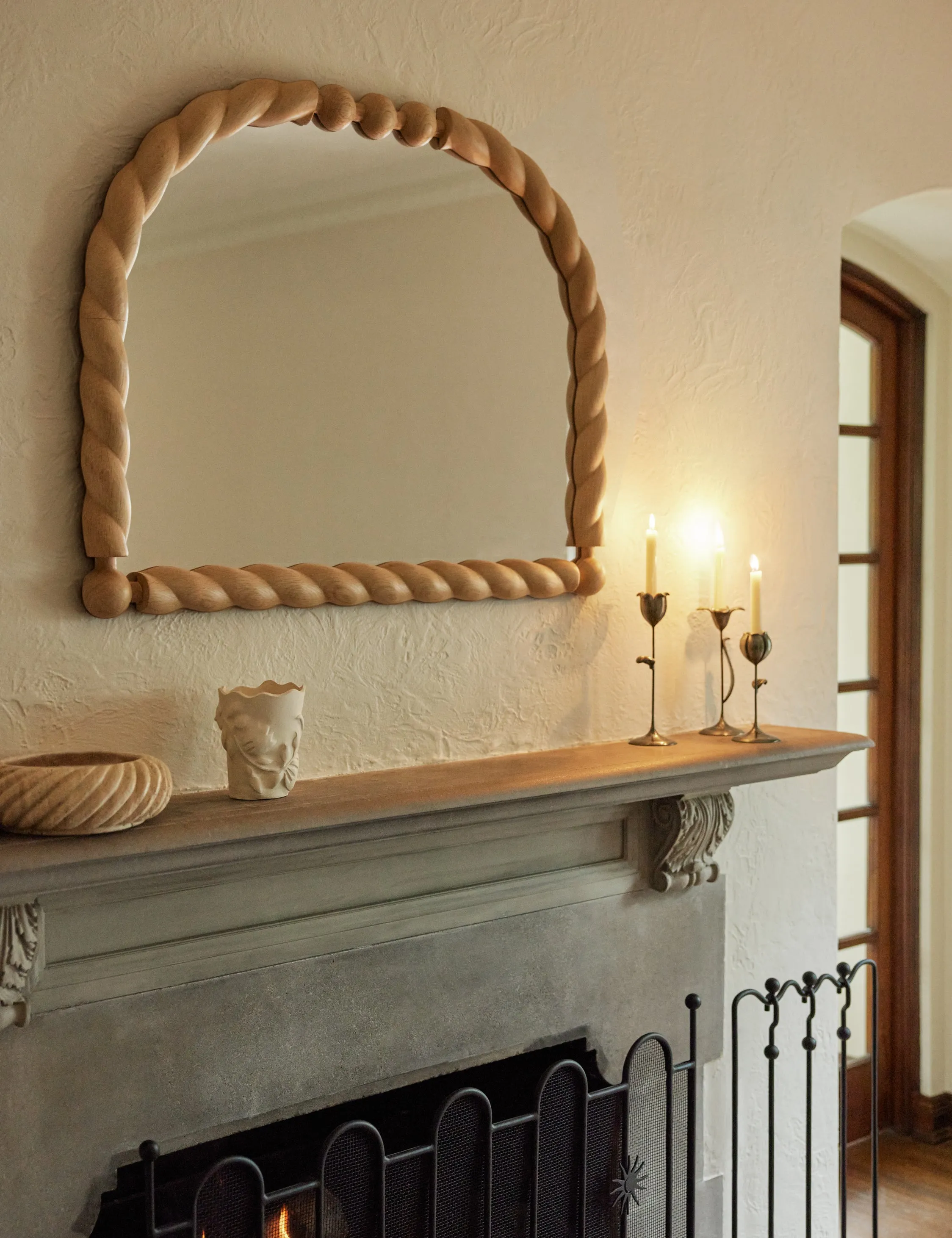Braided Mantel Mirror by Sarah Sherman Samuel Lulu and Georgia