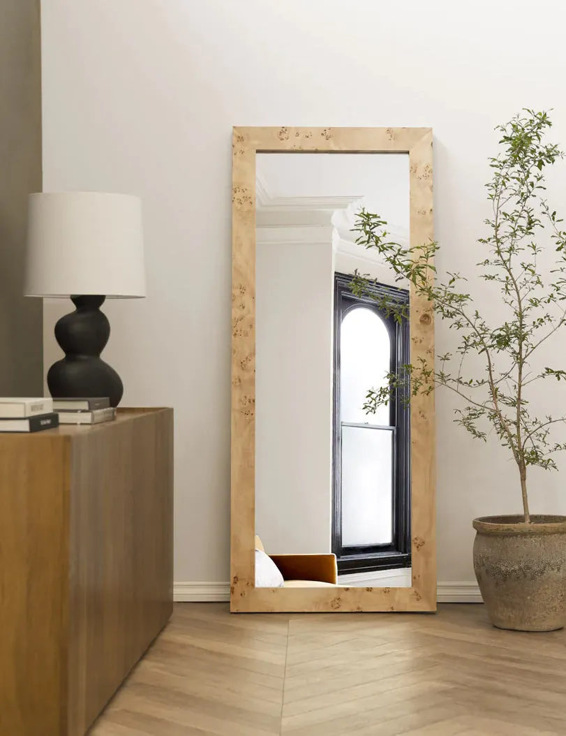 Bree Burl Wood Floor Mirror Lulu and Georgia