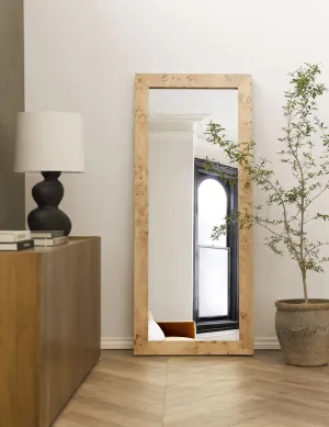 Bree Burl Wood Floor Mirror Lulu and Georgia