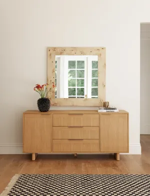 Bree Burl Wood Square Mirror Lulu and Georgia