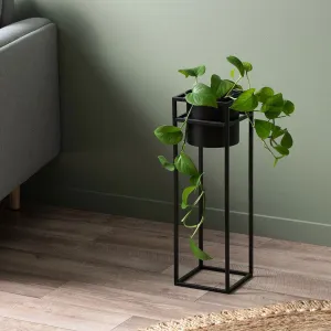 Brent Metal Plant Stand Black - Tall Mocka