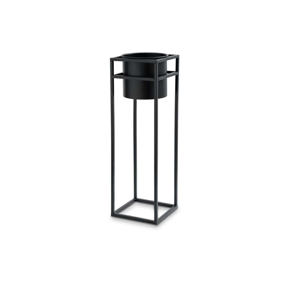 Brent Metal Plant Stand Black - Tall Mocka