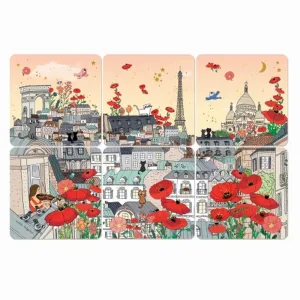 Cartes D' Art	Coasters Paris Flowers