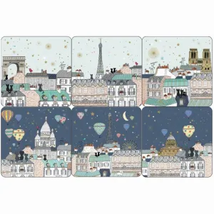 Cartes D' Art	Coasters Paris Rooftops