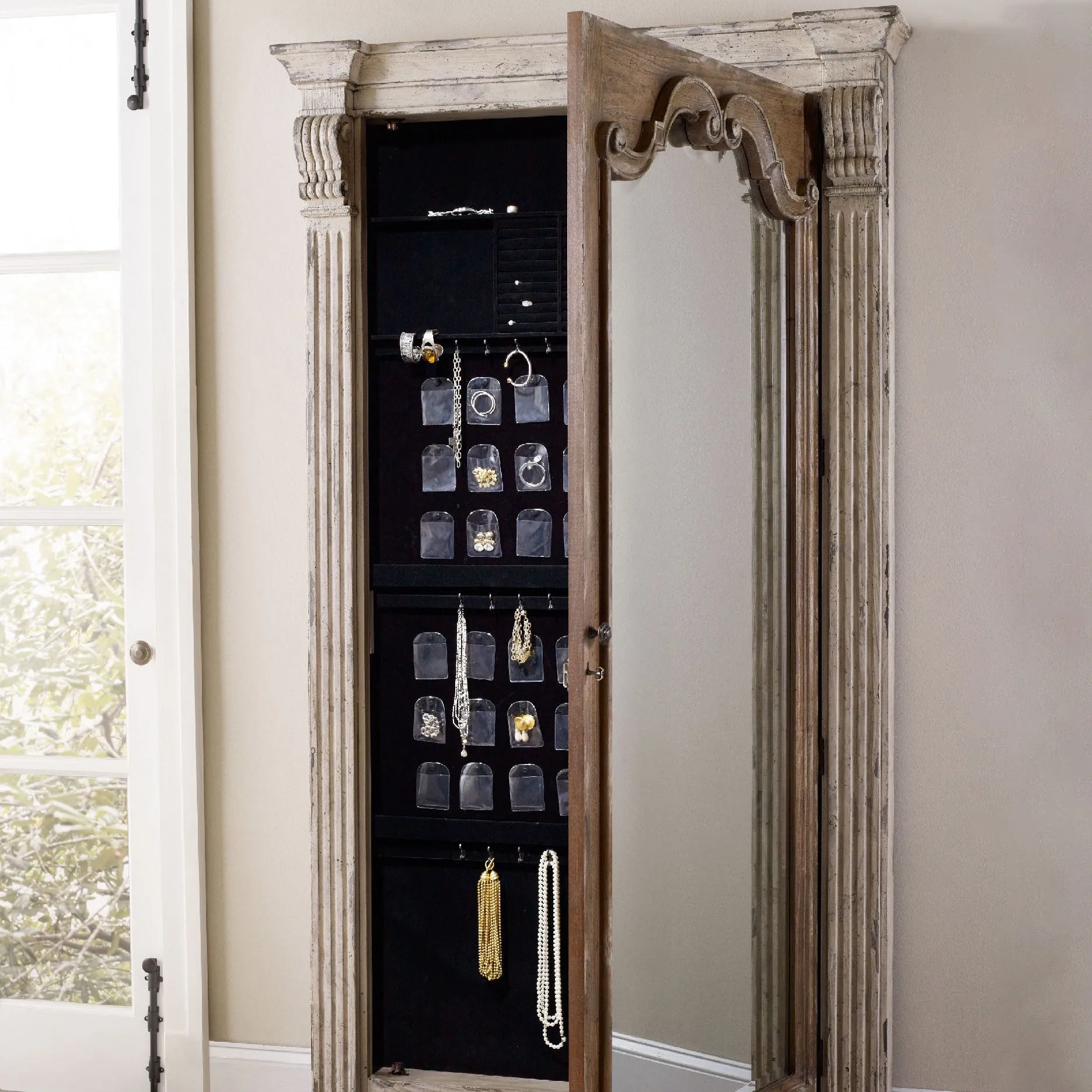Chatelet Floor Mirror with Jewelry Armoire Storage