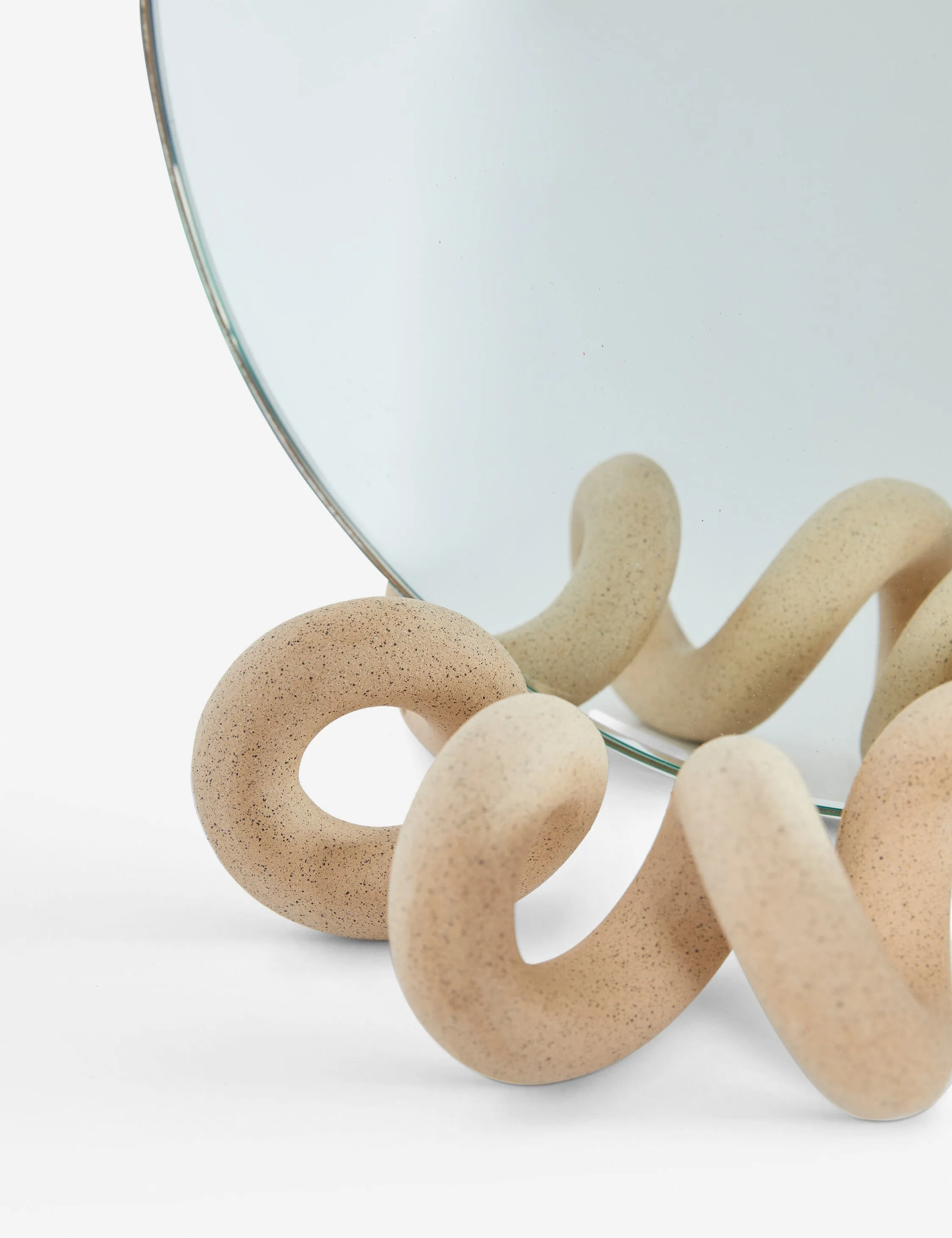 Curlee Table Mirror by SIN Ceramics Lulu and Georgia