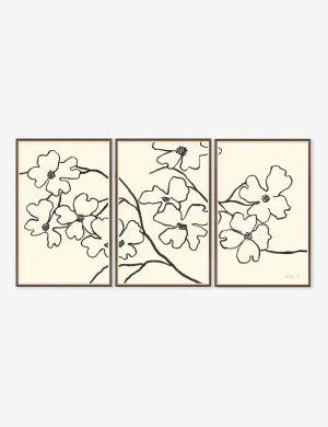Dogwood Wall Art by Susan Hable (Set of 3) Lulu and Georgia