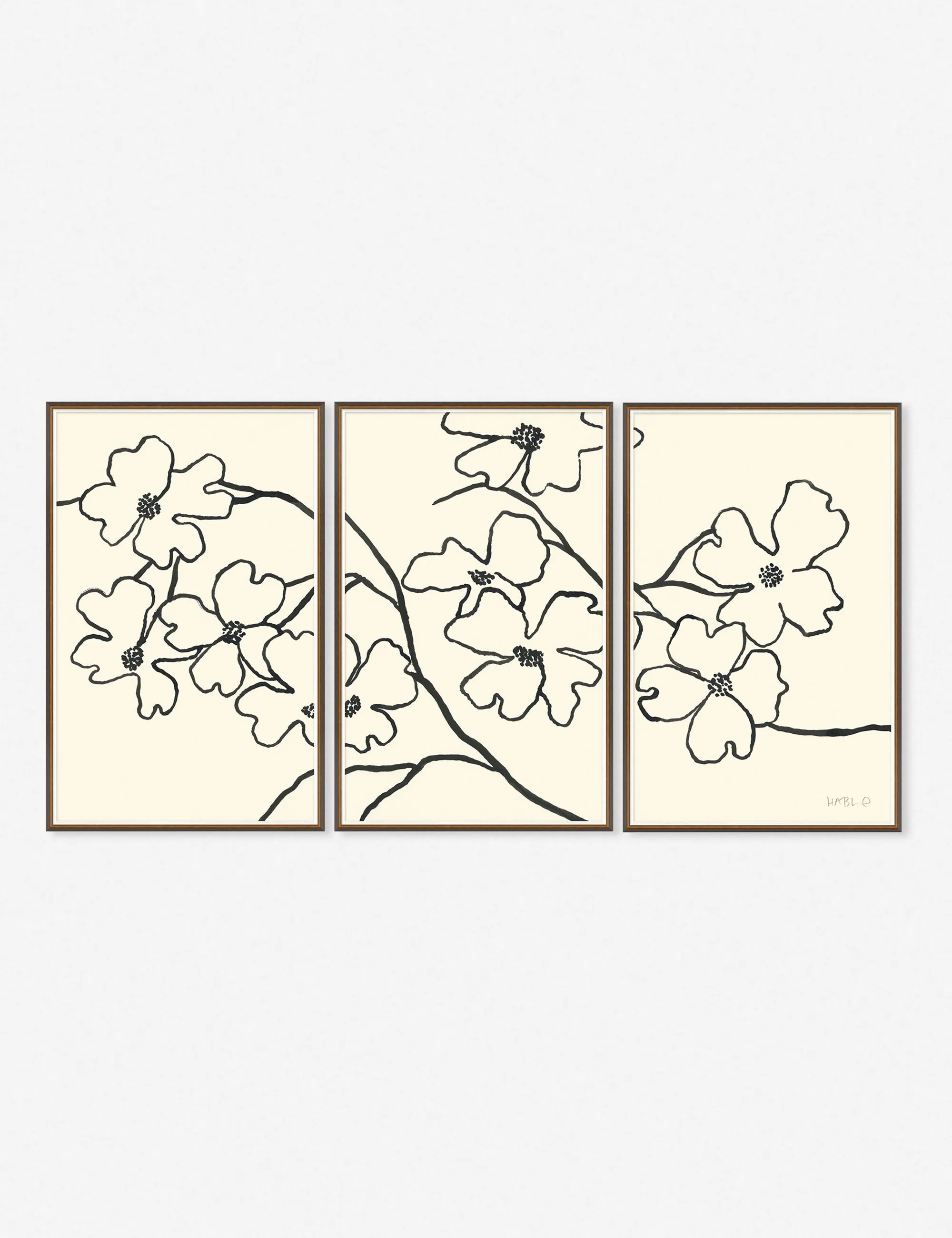Dogwood Wall Art by Susan Hable (Set of 3) Lulu and Georgia