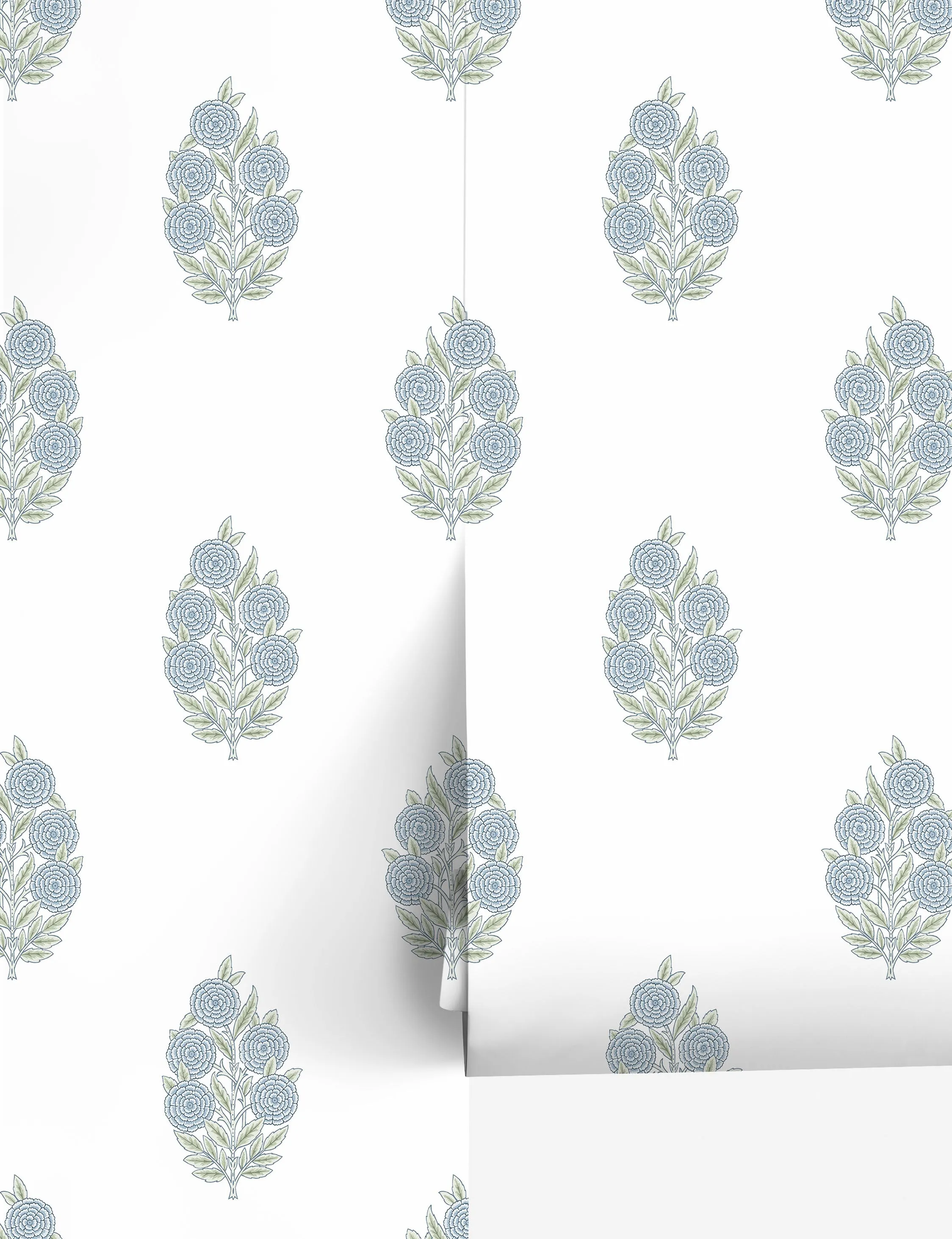 Dutch Floral Peel   Stick Wallpaper by Tamara Day Lulu and Georgia