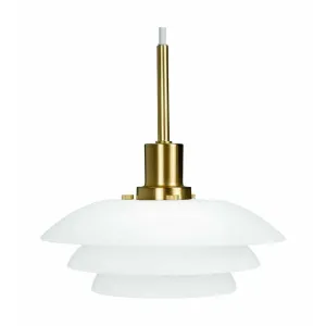 Dyberg Larsen Dl20 Pendant Lamp, Opal/Brass