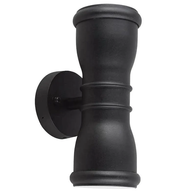 Elstead Malvern Black Outdoor Up And Down Wall Light