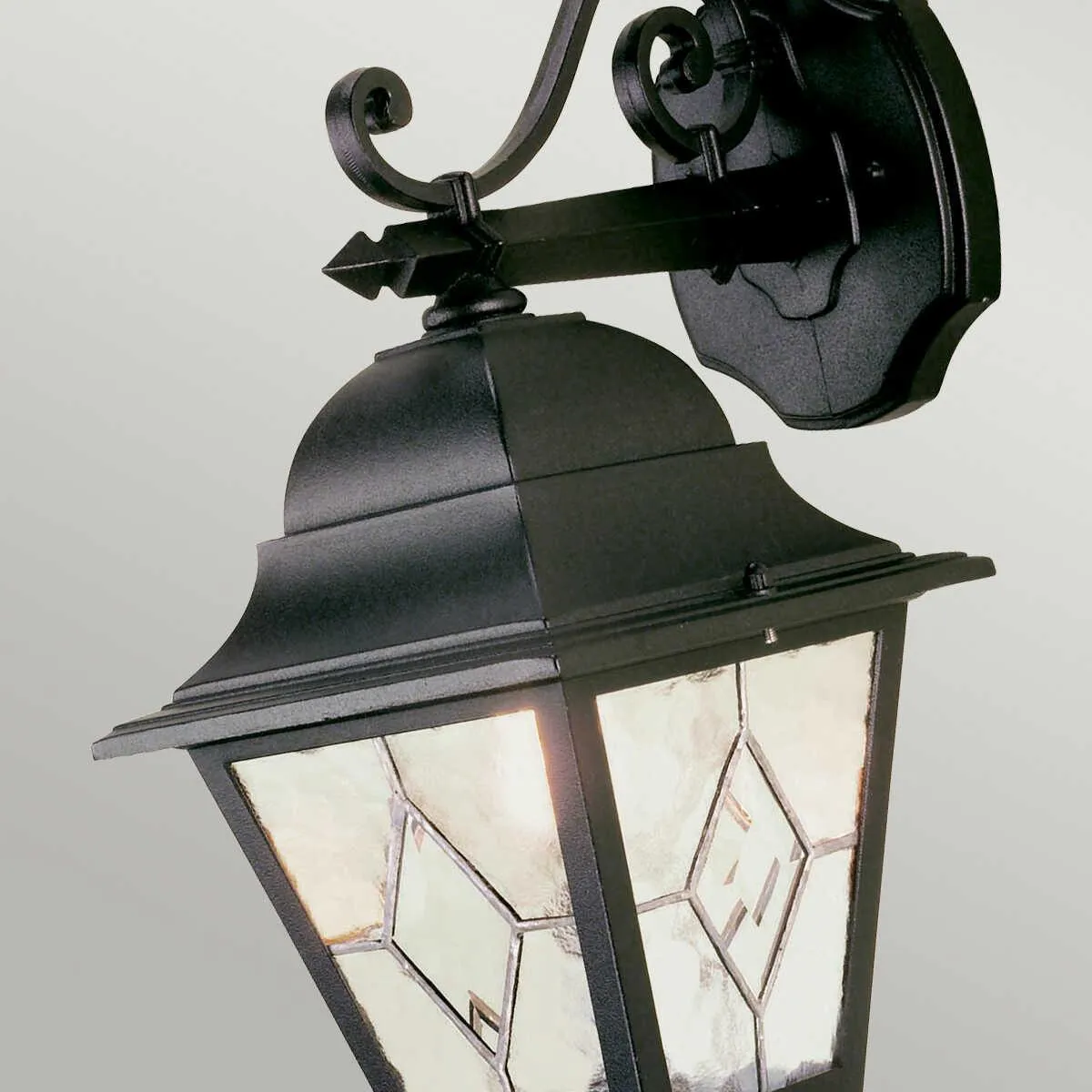 Elstead Norfolk Black Outdoor Downlighter Wall Light