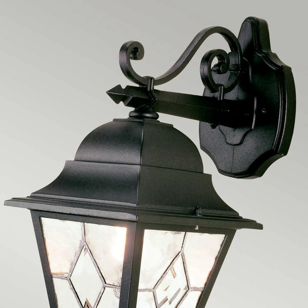 Elstead Norfolk Black Outdoor Downlighter Wall Light