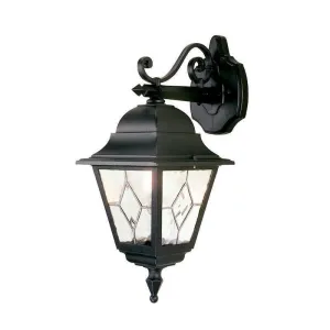 Elstead Norfolk Black Outdoor Downlighter Wall Light