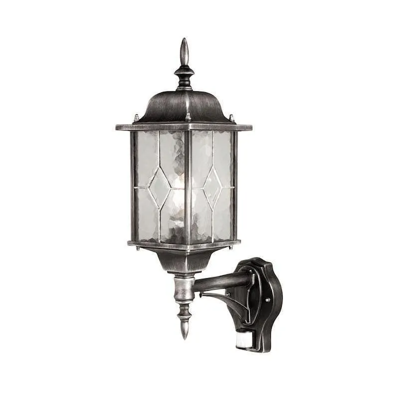 Elstead Wexford Black/Silver Outdoor PIR Wall Light