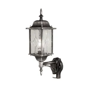 Elstead Wexford Black/Silver Outdoor PIR Wall Light