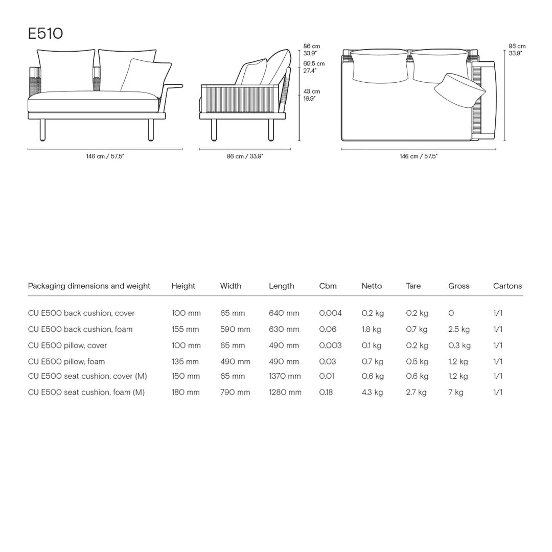 Embrace Outdoor Pre-configured Sofa - Setup 5