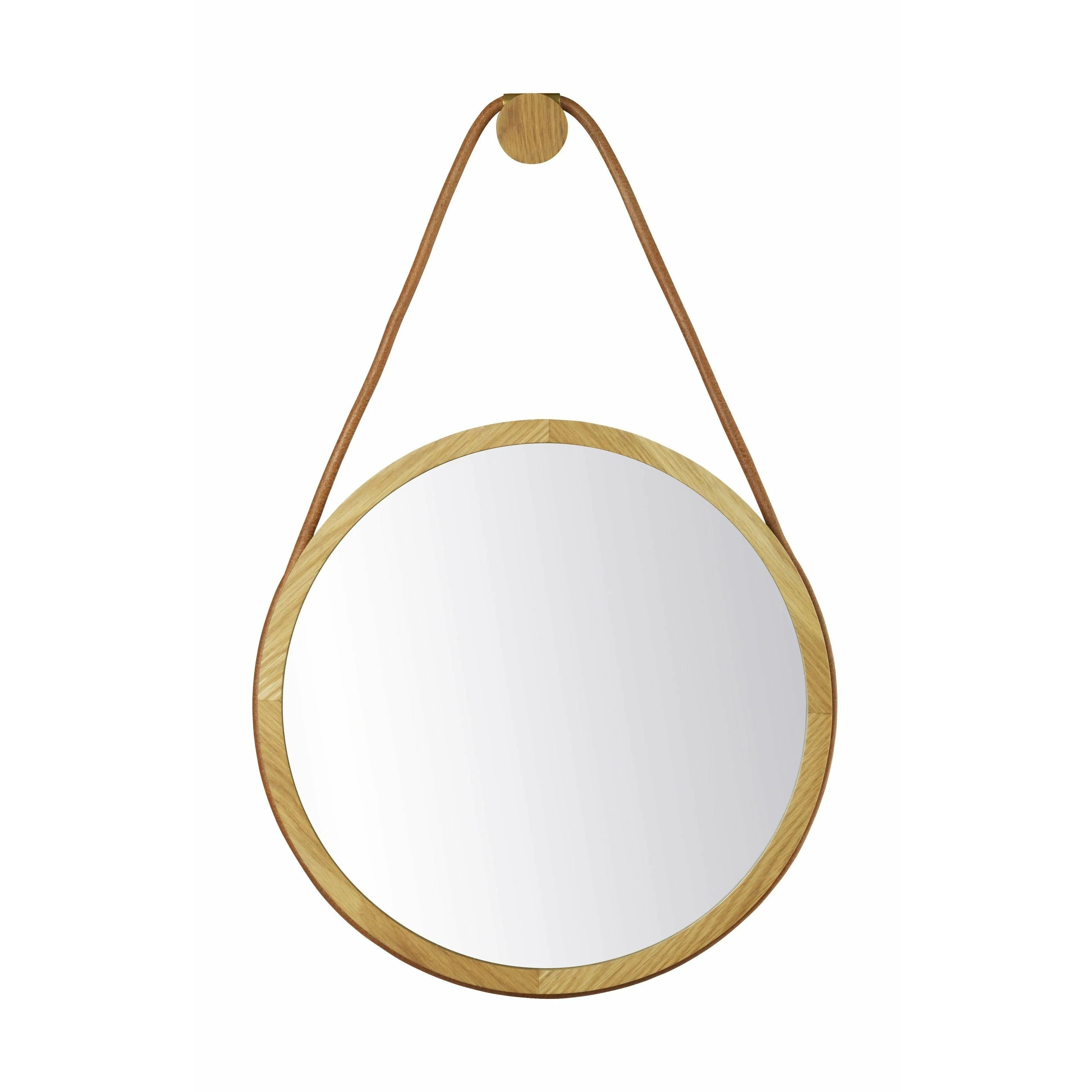 Fdb Møbler I3 Mossø Mirror ø 40 Cm, Natural Brown