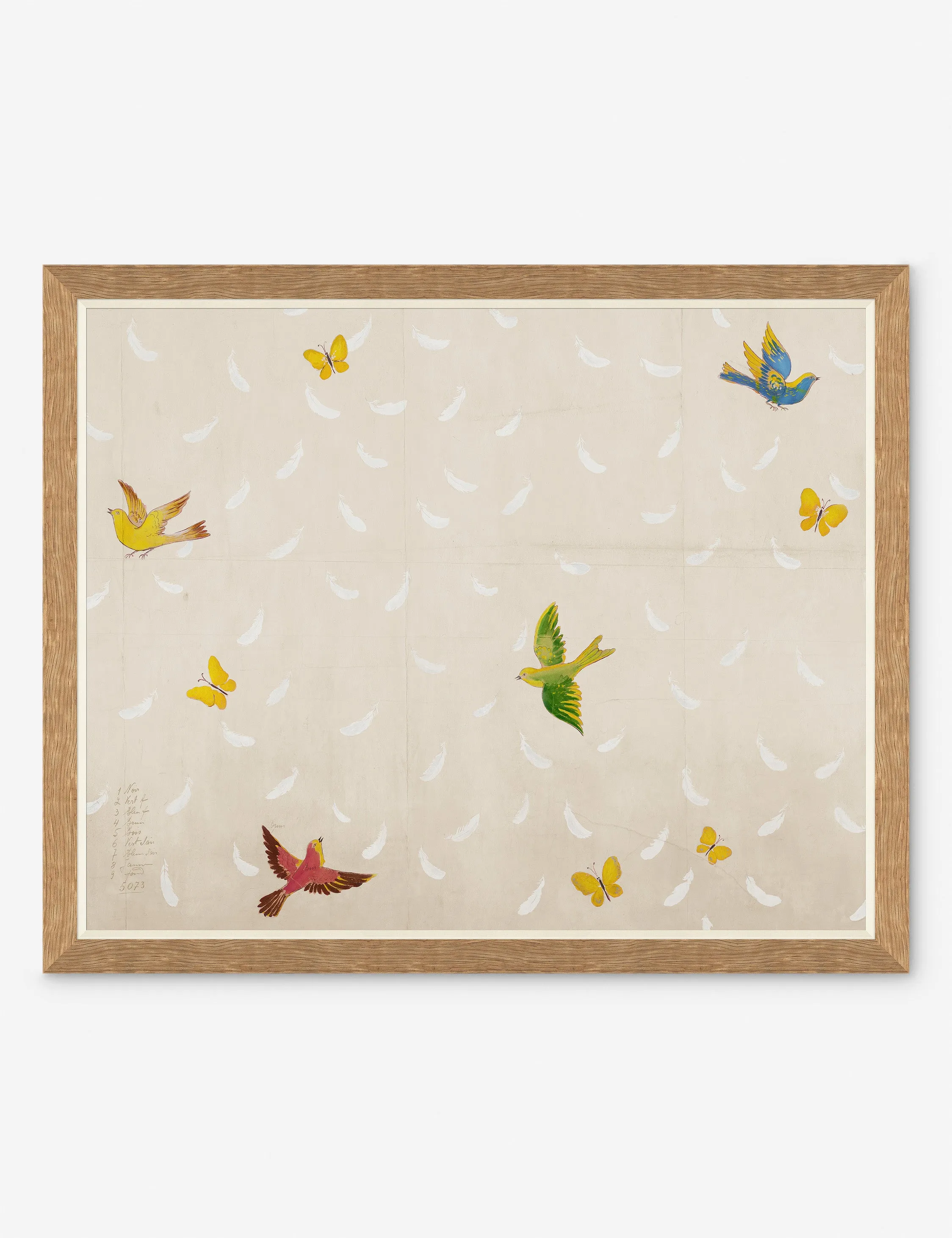 Feather Print by Paule Marrot Lulu and Georgia