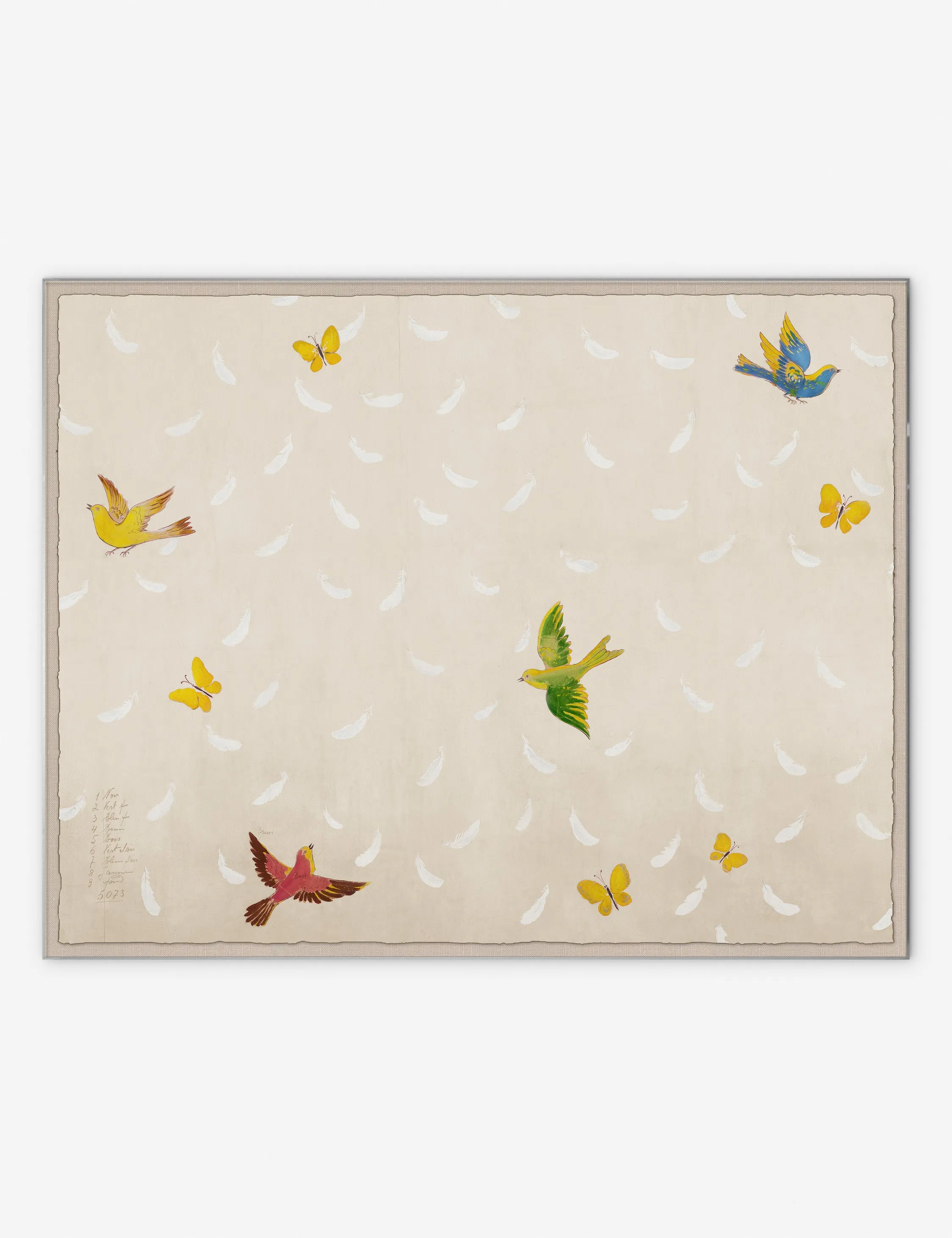 Feather Print by Paule Marrot Lulu and Georgia