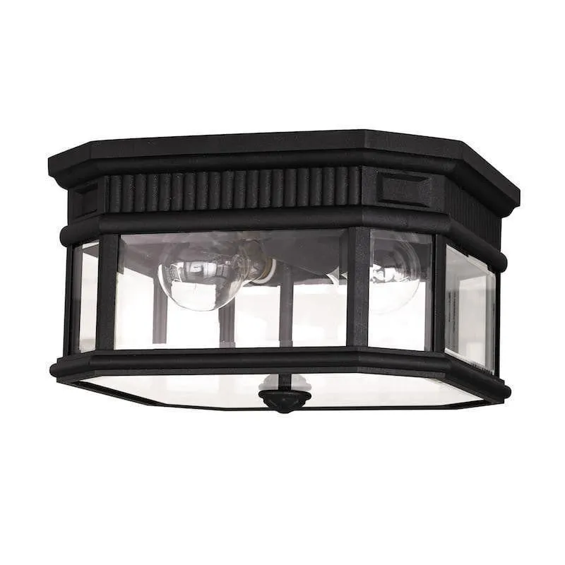 Feiss Cotswold Lane Black Outdoor Porch Ceiling  Ceiling Lantern