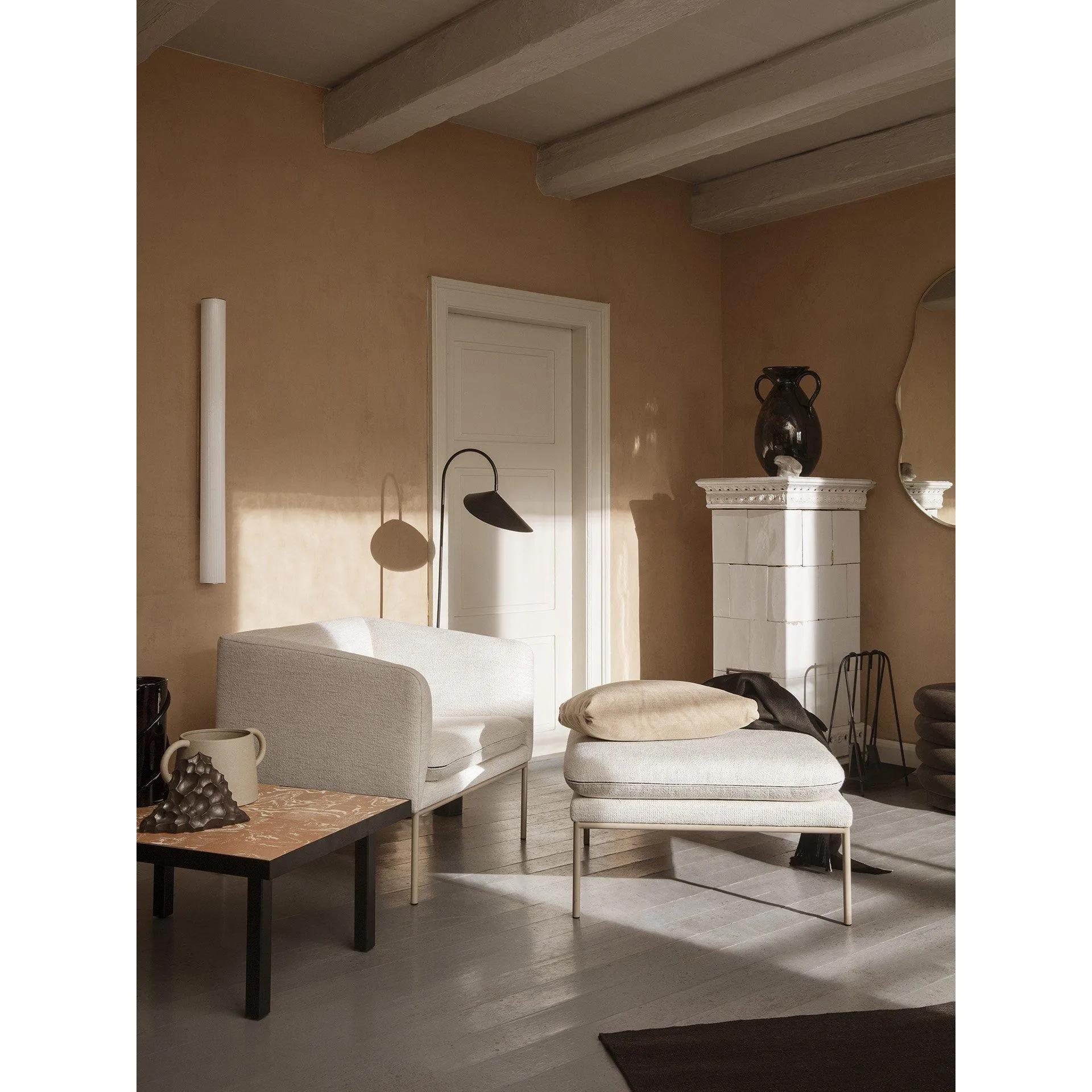 Ferm Living Vuelta Wall Lamp Stainless Steel ø100 Cm, White