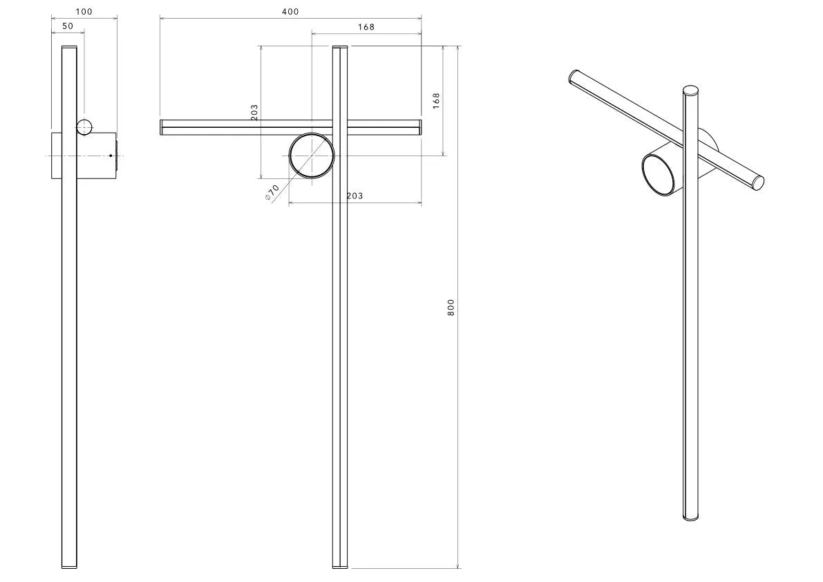 Flos Coordinates W2 Wall Lamp, Argent