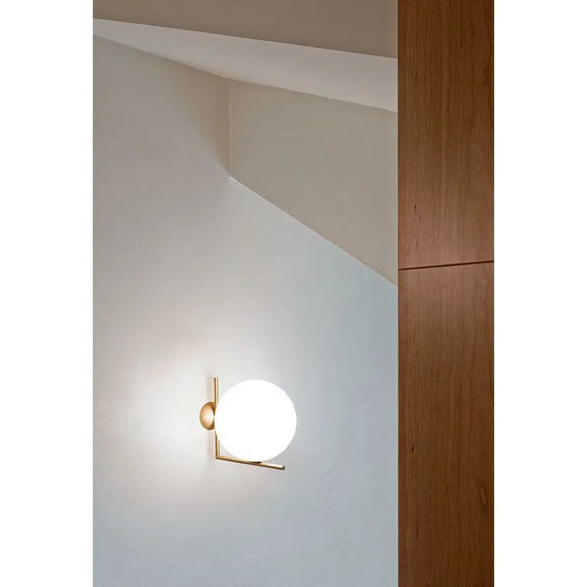 Flos Ic Light C/W1 Wall/Ceiling Lamp, Black