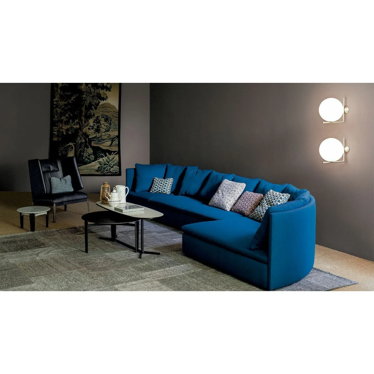 Flos Ic Light C/W2 Wall/Ceiling Lamp, Chrome
