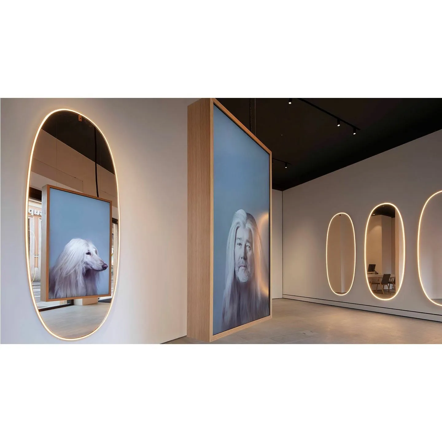 Flos La Plus Belle Mirror With Integrated Lighting, Bronze