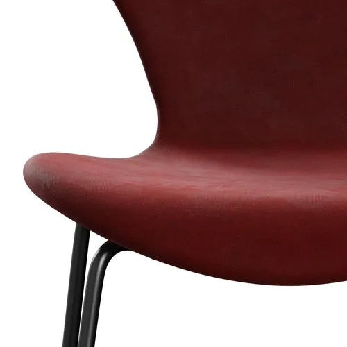Fritz Hansen Series 7™ Chair Full Upholstery, Black/Belfast Velvet Autumn Red