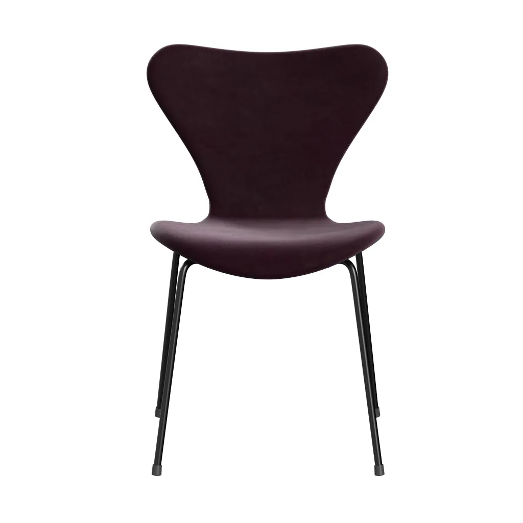 Fritz Hansen Series 7™ Chair Full Upholstery, Black/Belfast Velvet Dark Plum