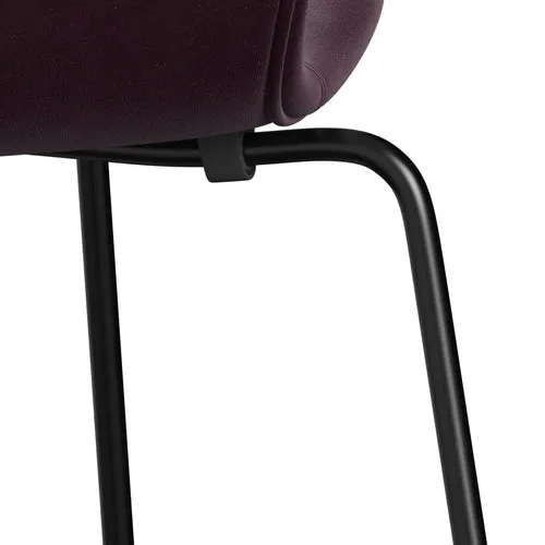 Fritz Hansen Series 7™ Chair Full Upholstery, Black/Belfast Velvet Dark Plum
