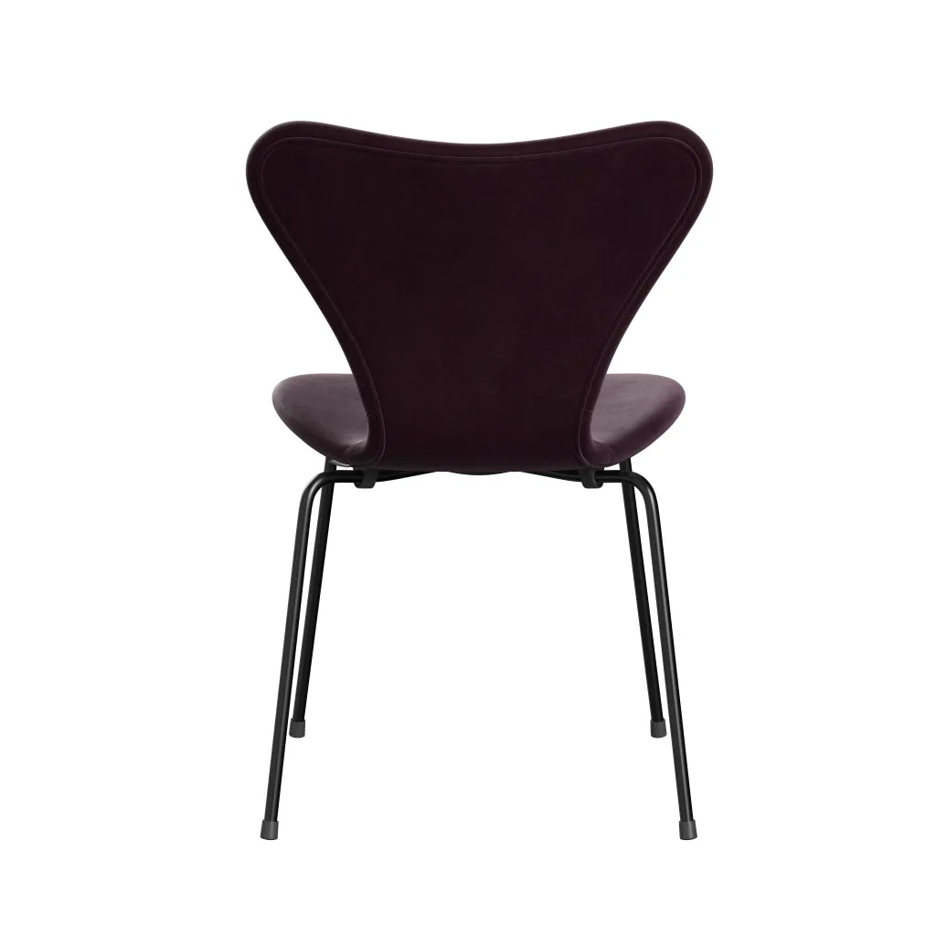 Fritz Hansen Series 7™ Chair Full Upholstery, Black/Belfast Velvet Dark Plum